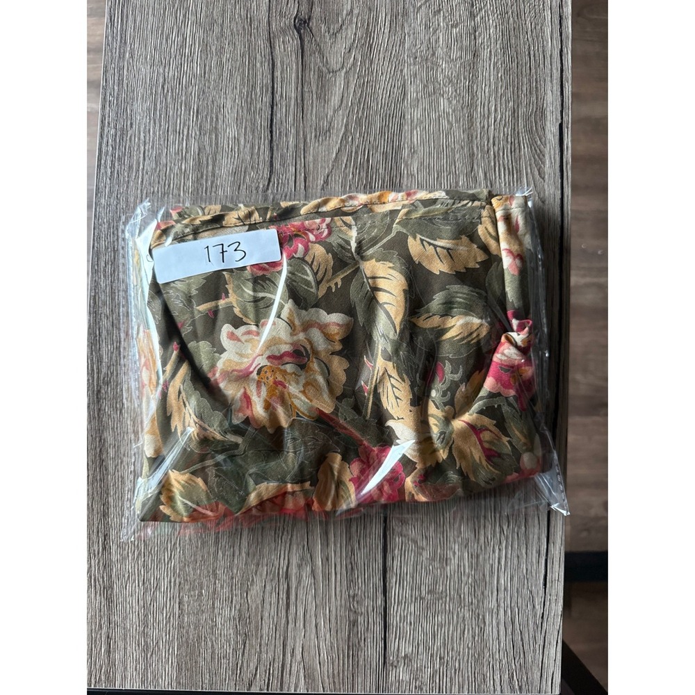 Ruff Hewn Vintage Floral Maxi Skirt Olive Green Rayon 90s Cottagecore Size 6 - Picture 8 of 9